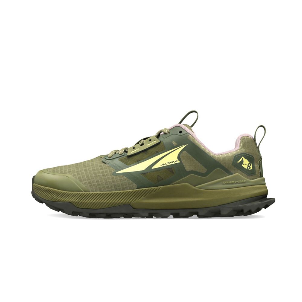 Chaussure de Marche Altra Lone Peak 8 Vert Olive Femme | KBO-23856967