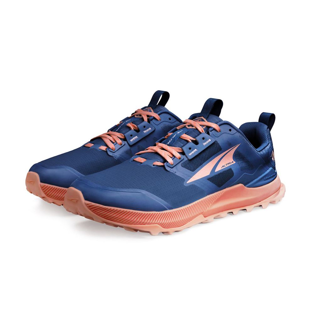 Chaussure de Marche Altra Lone Peak 8 Bleu Marine Rose Femme | MXV-63947098