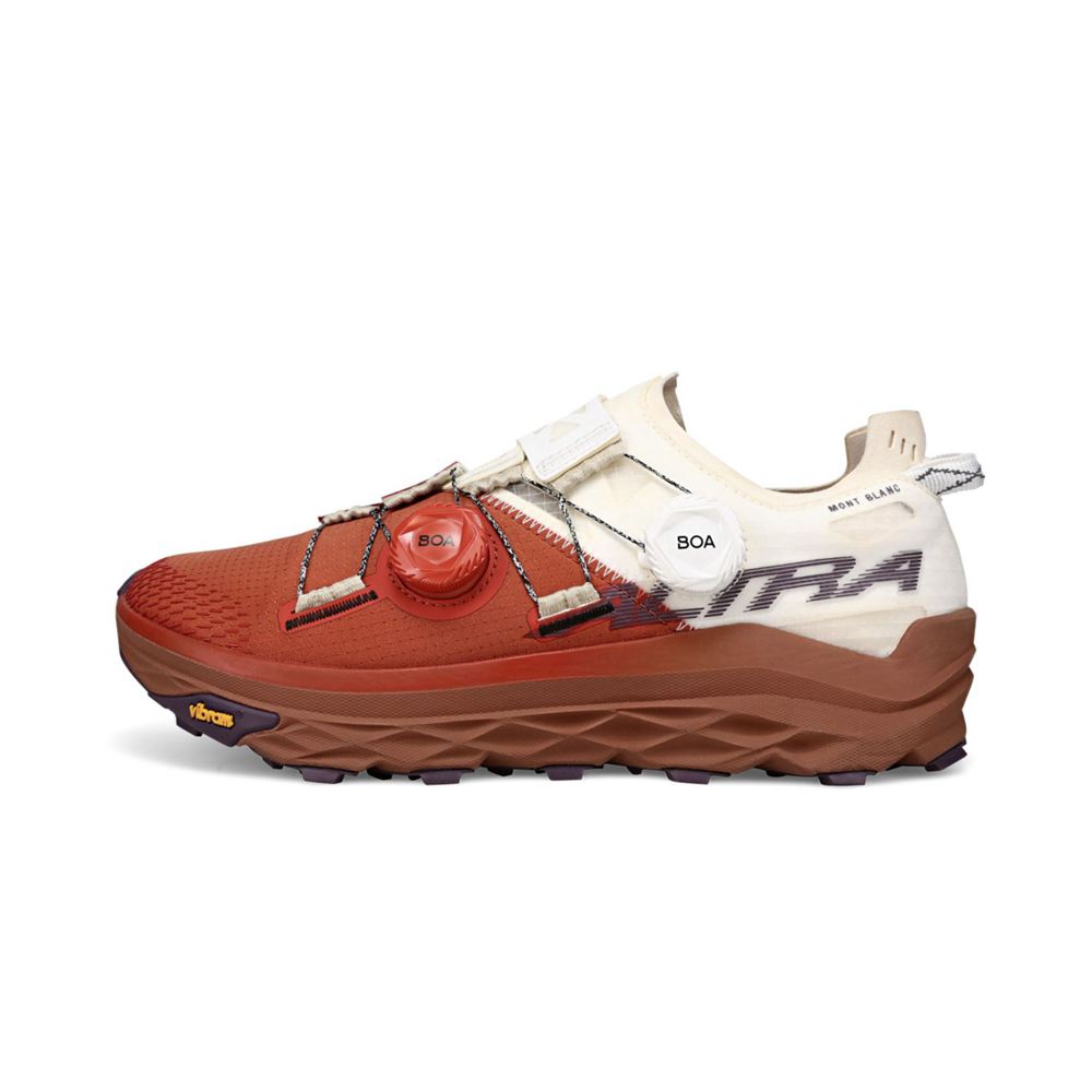 Chaussure Trail Running Altra Mont Blanc BOA Bordeaux Blanche Femme | BJN-41753634