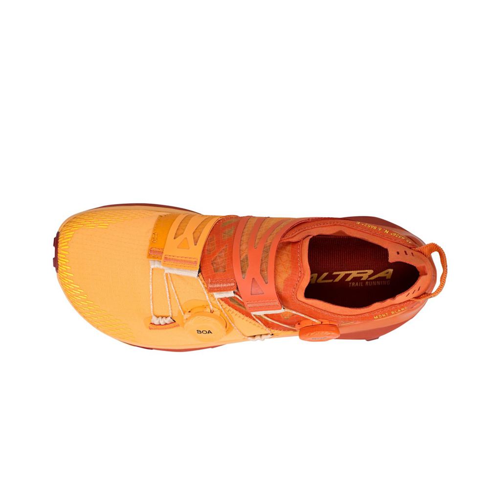 Chaussure Trail Running Altra Mont Blanc BOA Doré Orange Femme | ZPG-32583564