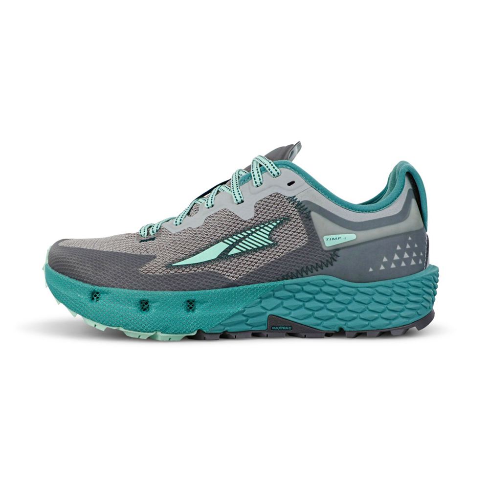 Chaussure Trail Running Altra Timp 4 Grise Turquoise Femme | EAA-62573582