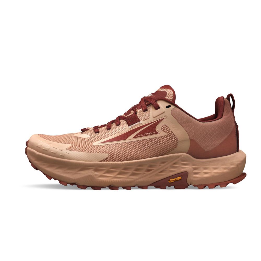 Chaussure Trail Running Altra Timp 5 Beige Bordeaux Femme | PVM-96163093