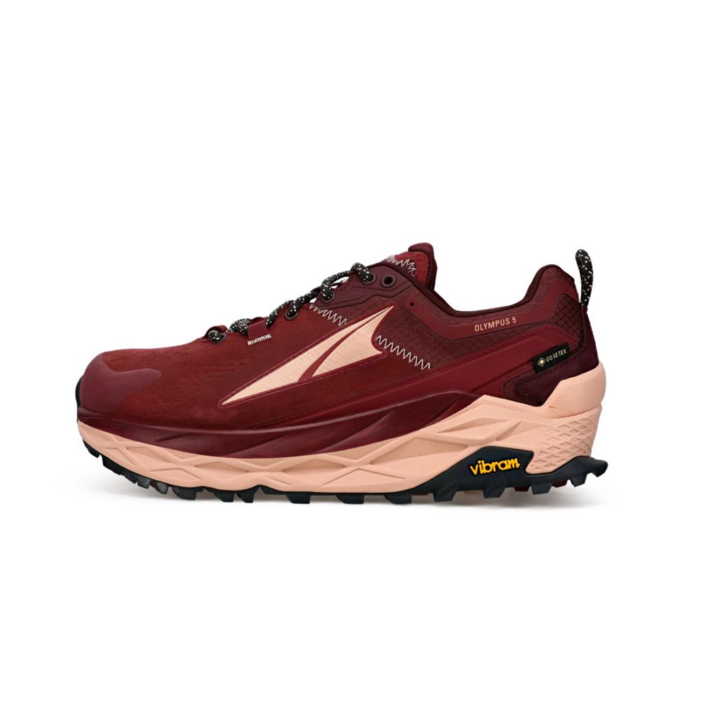 Chaussure Trail Running Altra Olympus 5 Hike Low GTX Bordeaux Femme | OWU-45610478