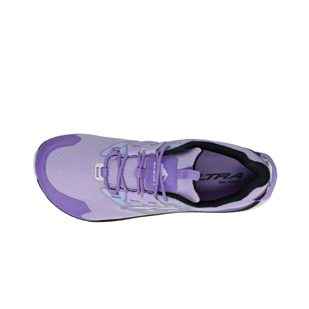 Chaussure Trail Running Altra Lone Peak ALL-WTHR Low 2 Grise Violette Femme | EIF-24623693