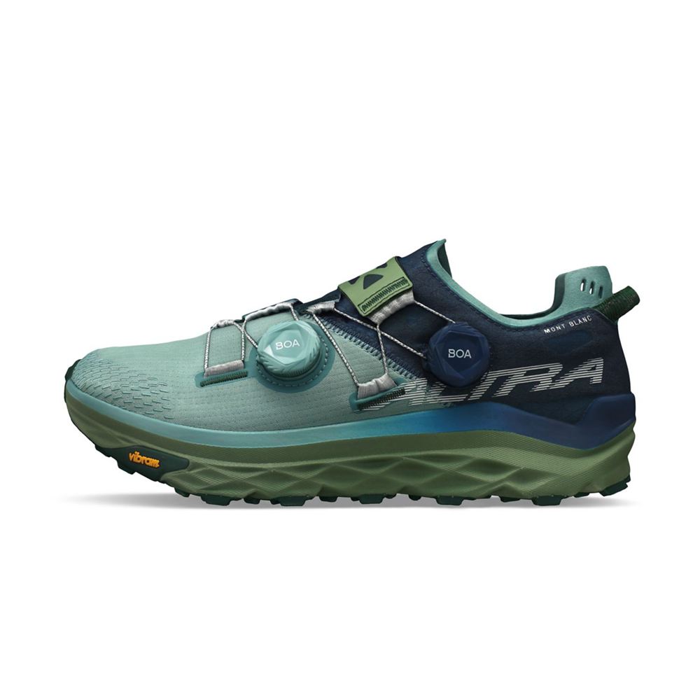 Chaussure Trail Running Altra Mont Blanc BOA Bleu Vert Femme | TOX-14494581