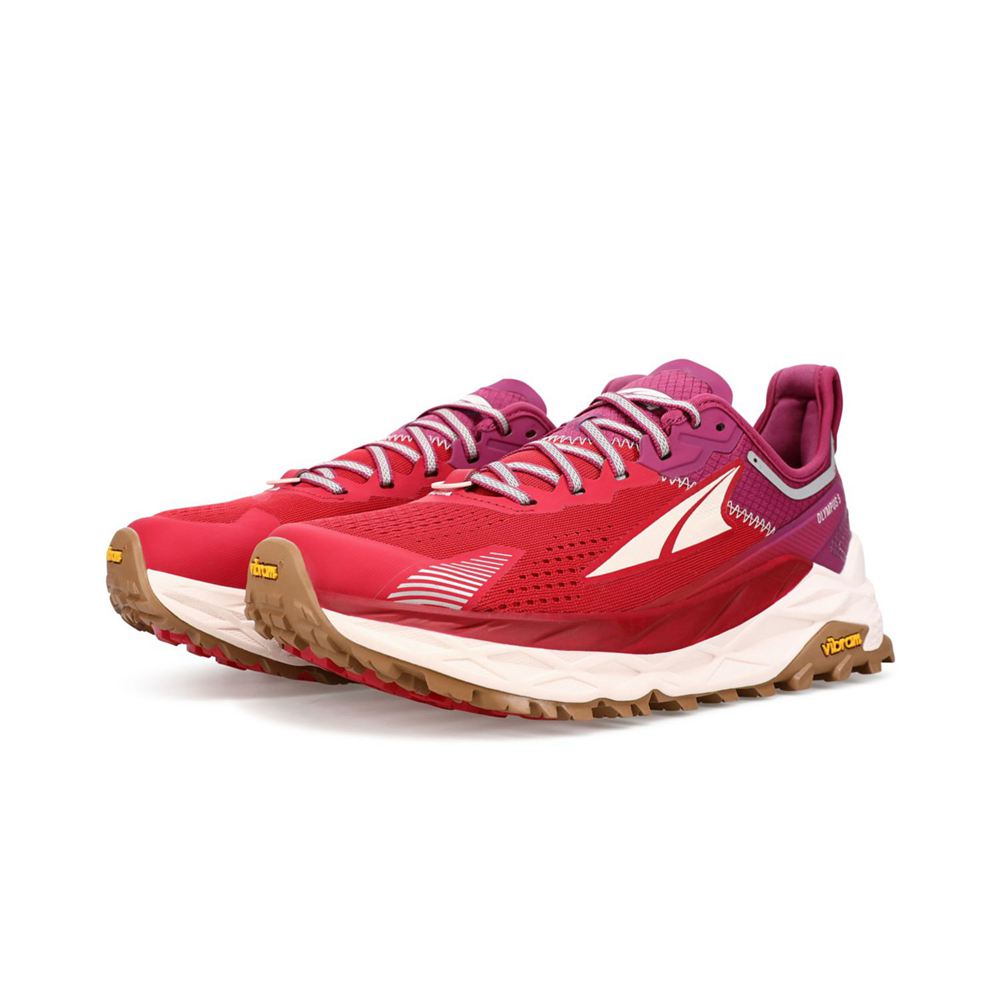 Chaussure Trail Running Altra Olympus 5 Rouge Violette Femme | UTZ-44028403