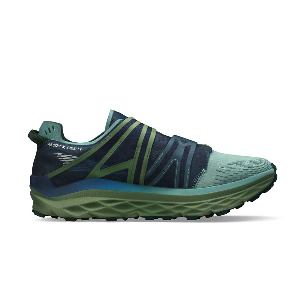 Chaussure Trail Running Altra Mont Blanc BOA Bleu Vert Femme | TOX-14494581