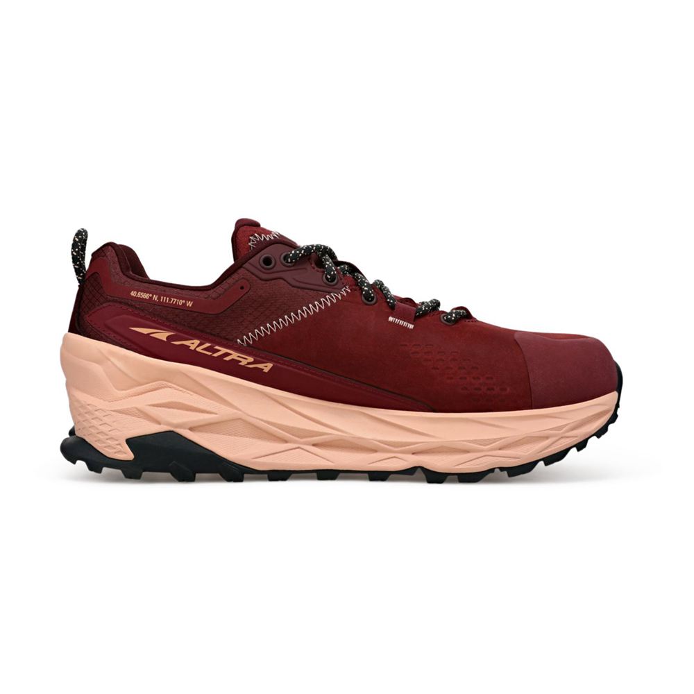 Chaussure Trail Running Altra Olympus 5 Hike Low GTX Bordeaux Femme | OWU-45610478