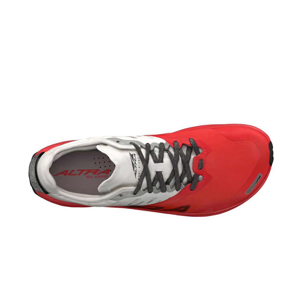 Chaussure Trail Running Altra Mont Blanc Carbon Blanche Rouge Femme | TIE-26449049