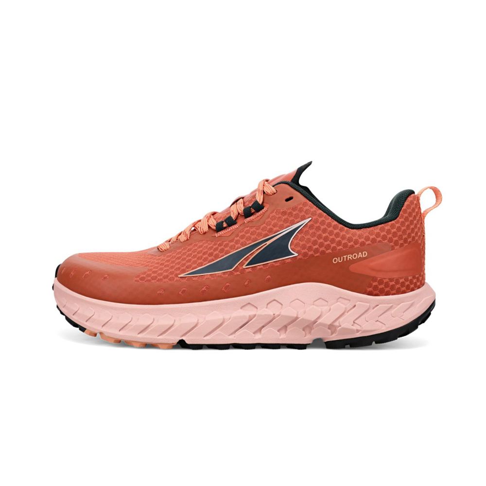 Chaussure Trail Running Altra Outroad Rouge Orange Femme | NIK-02365324