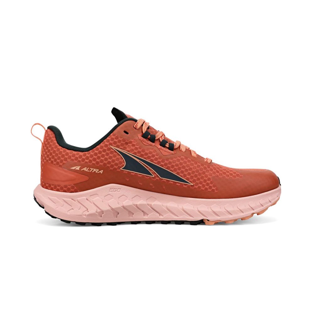 Chaussure Trail Running Altra Outroad Rouge Orange Femme | NIK-02365324