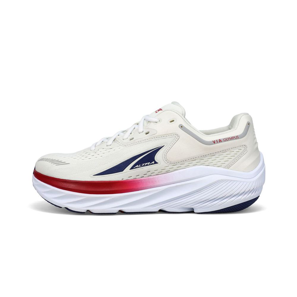 Chaussures Running Route Altra VIA Olympus Blanche Bleu Femme | YWO-78356091