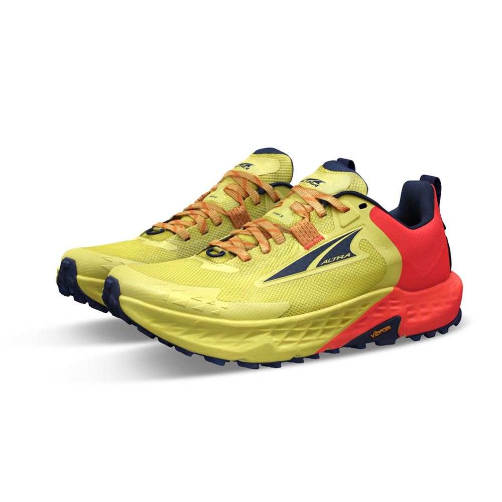 Chaussure Trail Running Altra Timp 5 Jaune Rouge Femme | LQT-65483997