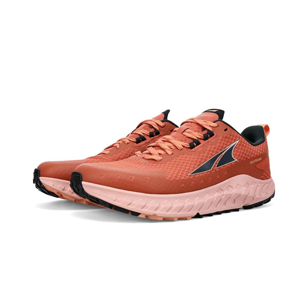 Chaussure Trail Running Altra Outroad Rouge Orange Femme | NIK-02365324