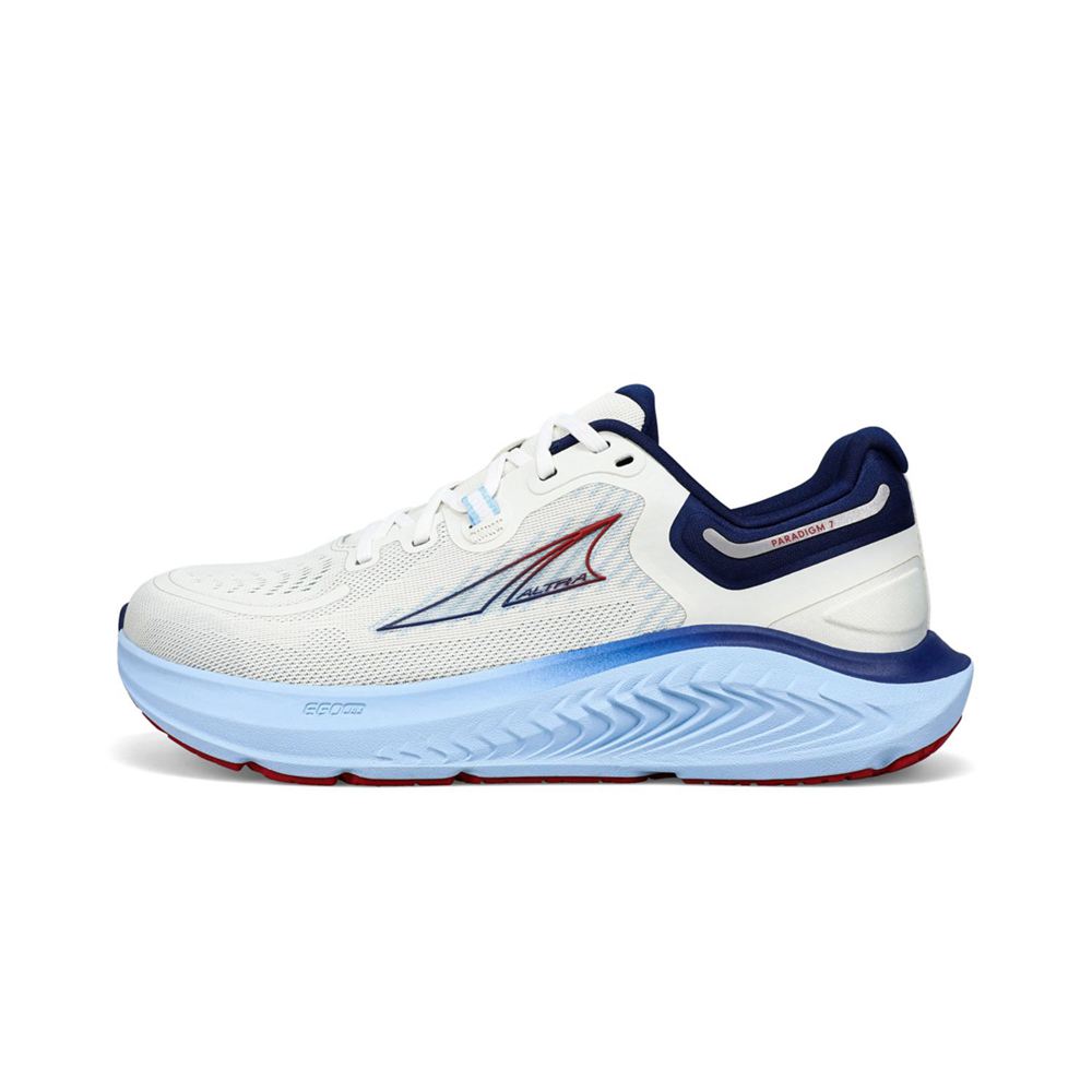 Chaussures Running Route Altra Paradigm 7 Blanche Bleu Femme | POQ-35587153