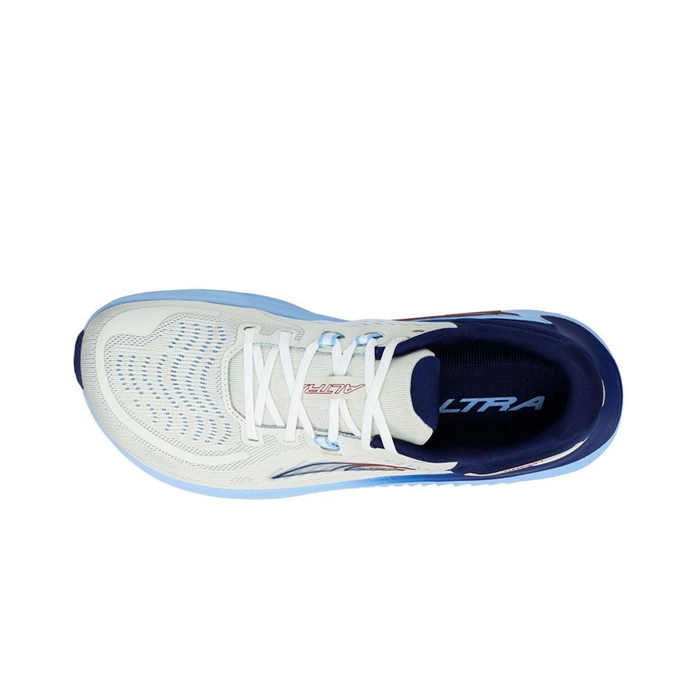 Chaussures Running Route Altra Paradigm 7 Blanche Bleu Femme | POQ-35587153