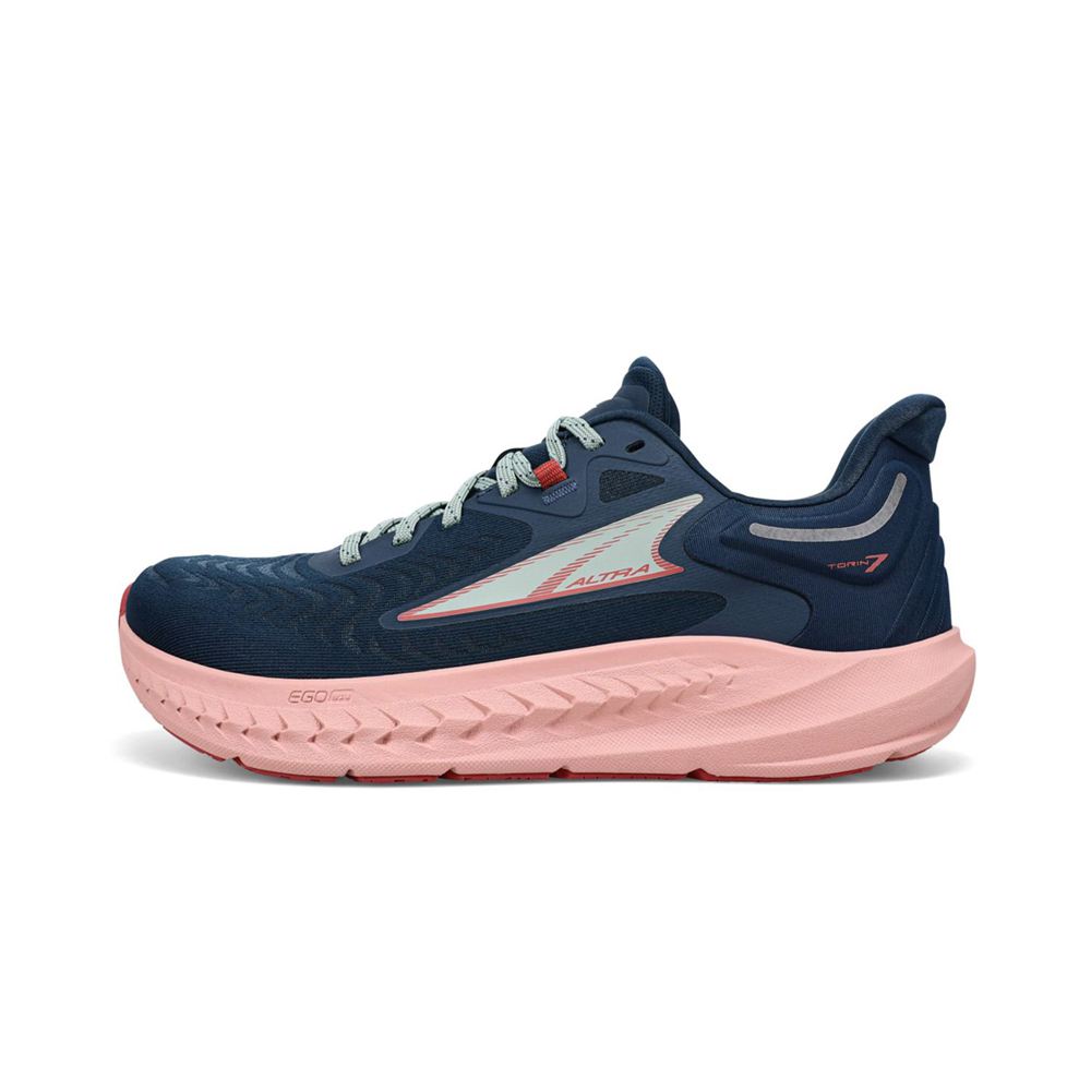 Chaussures Running Route Altra Torin 7 Bleu Rose Femme | YHR-52720891