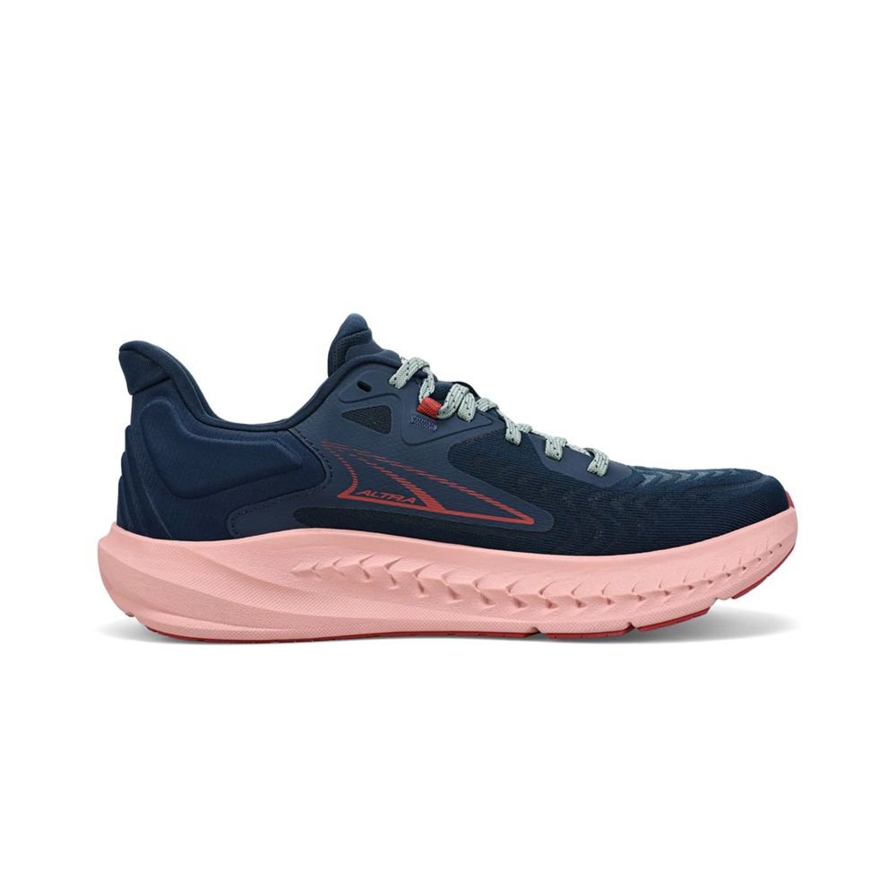 Chaussures Running Route Altra Torin 7 Bleu Rose Femme | YHR-52720891