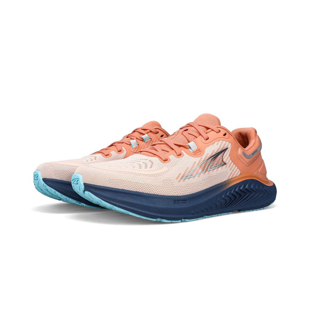 Chaussures Running Route Altra Paradigm 7 Orange Rose Femme | DPV-93974252