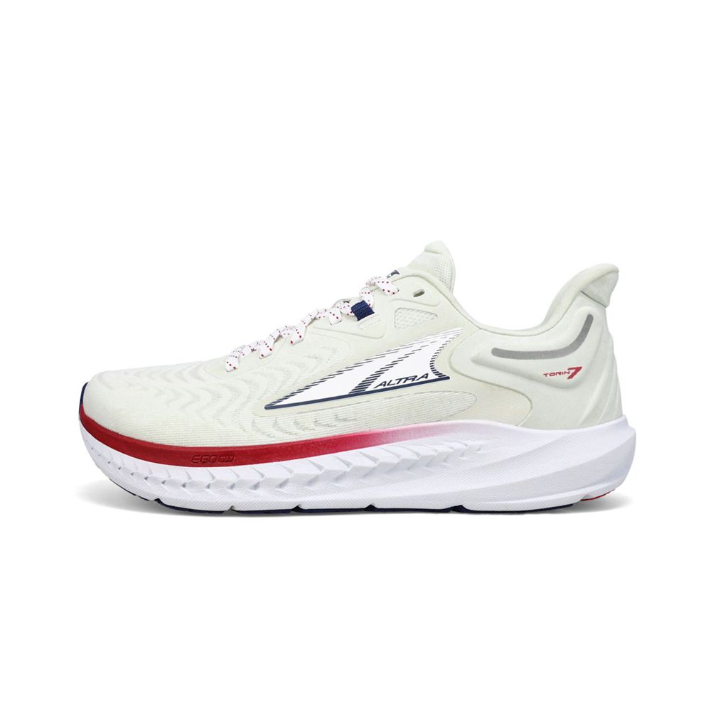 Chaussures Running Route Altra Torin 7 Blanche Bleu Femme | SAT-99224552