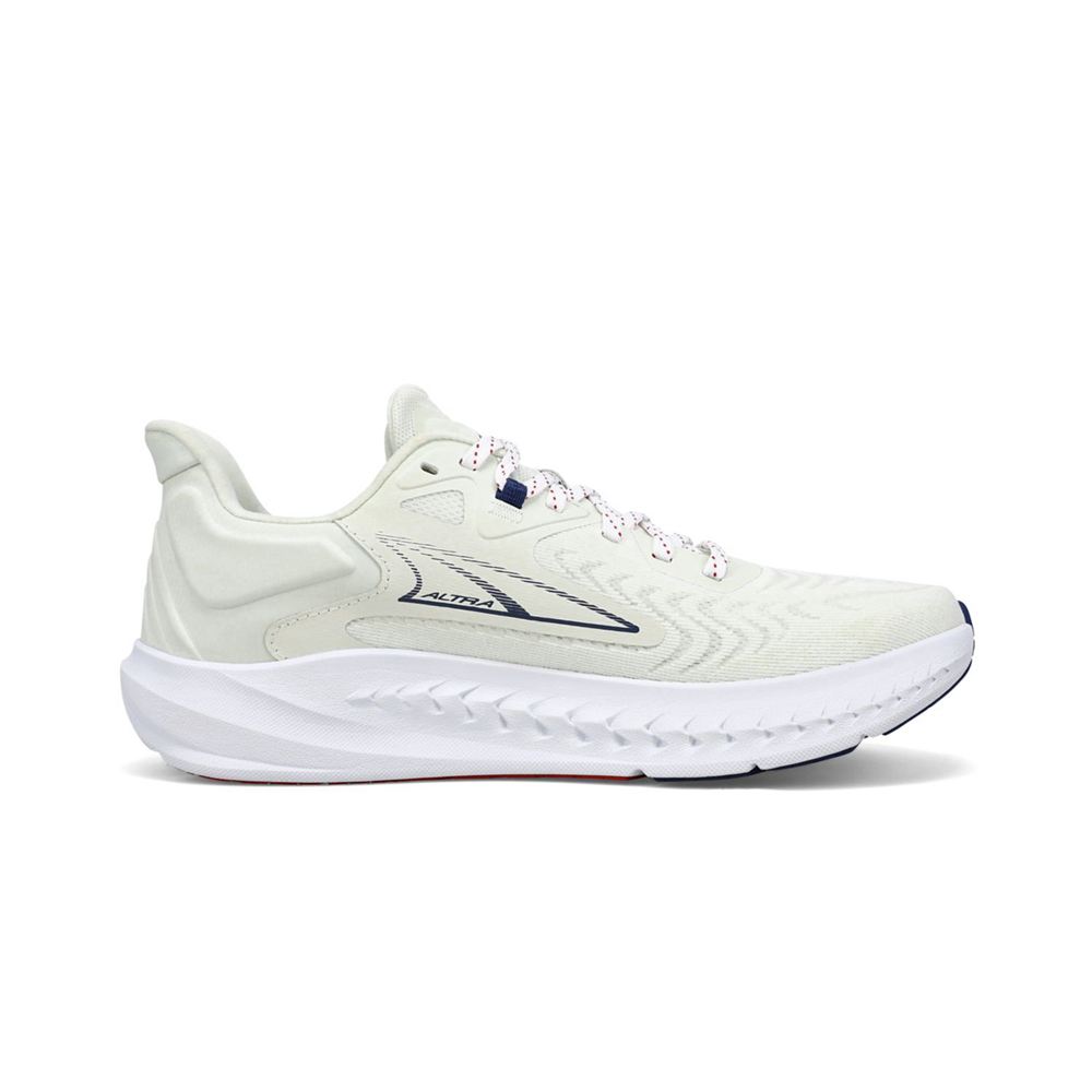 Chaussures Running Route Altra Torin 7 Blanche Bleu Femme | SAT-99224552