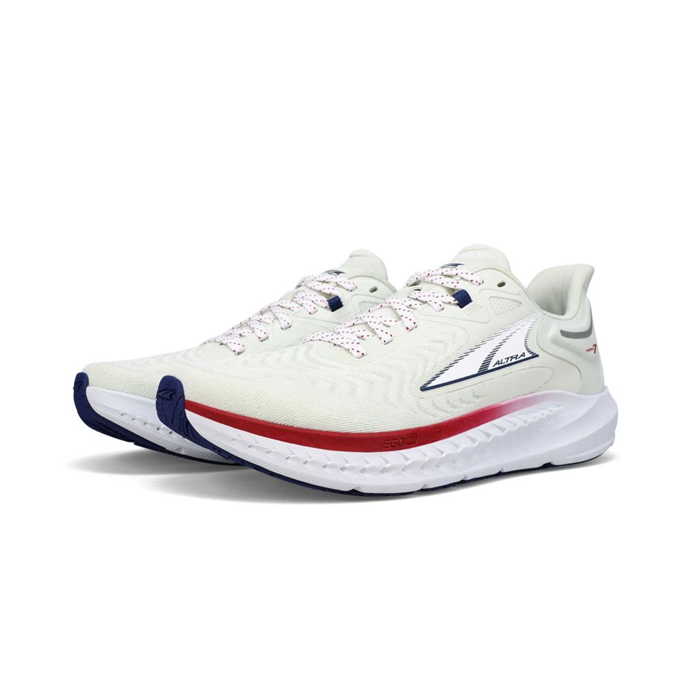 Chaussures Running Route Altra Torin 7 Blanche Bleu Femme | SAT-99224552