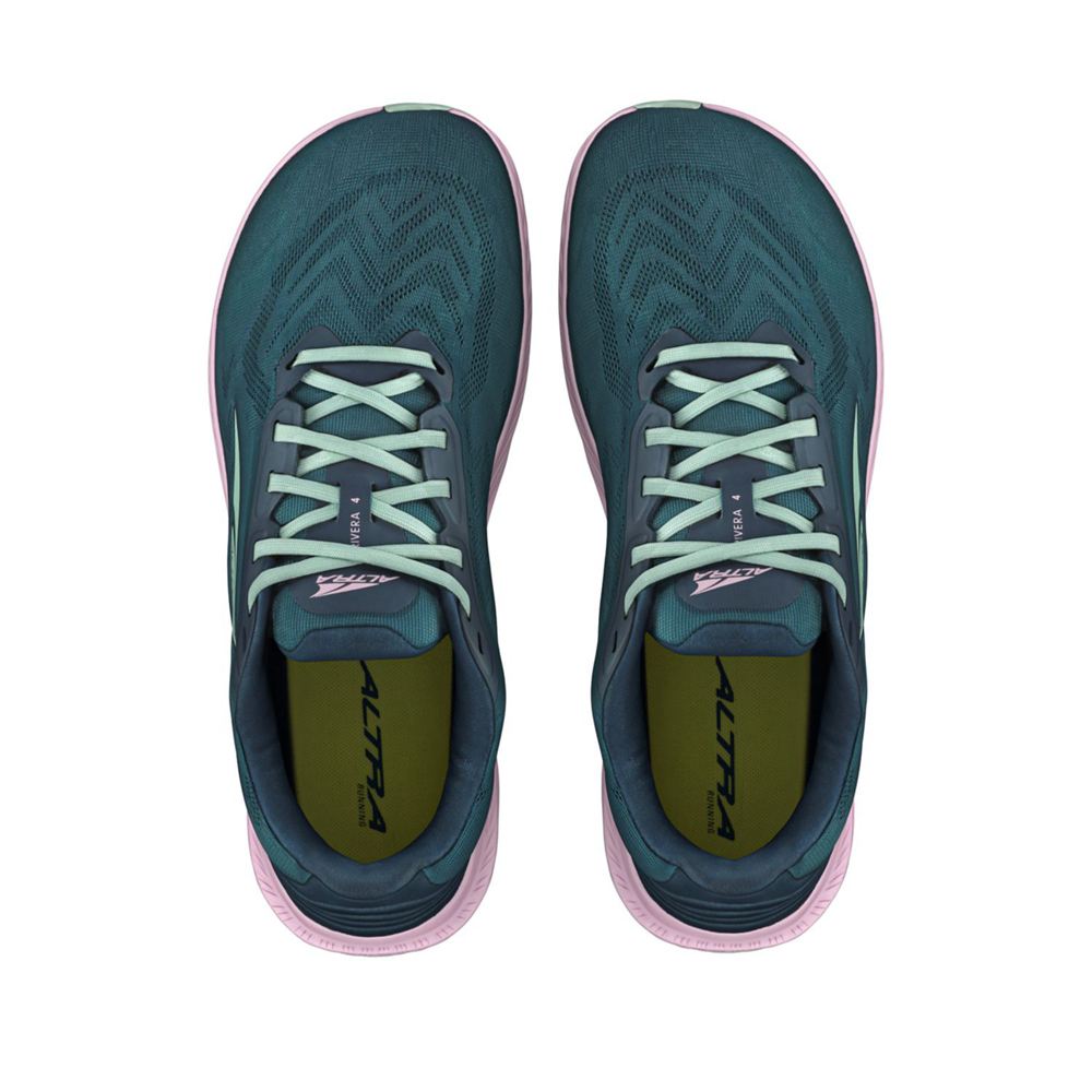 Chaussures Running Route Altra Rivera 4 Bleu Marine Rose Femme | BWL-37440986