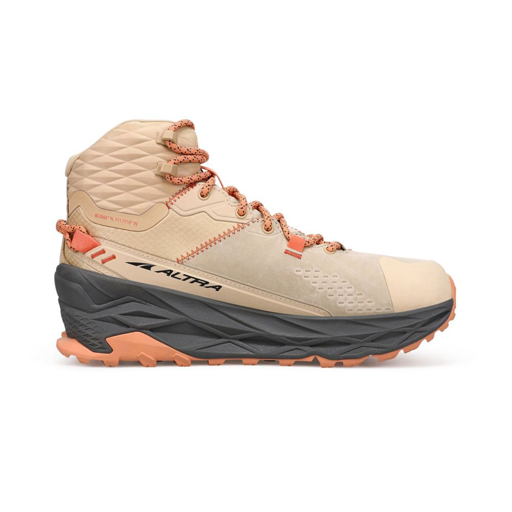 Chaussure de Randonnée Altra Olympus 5 Hike Mid GTX Beige Femme | XAC-39114987