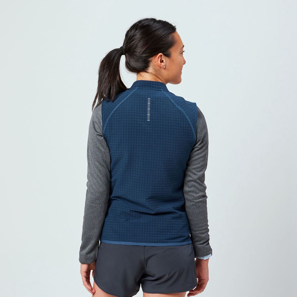 Coupe-Vent sans Manche Altra Trail Bleu Marine Femme | AJE-80317209