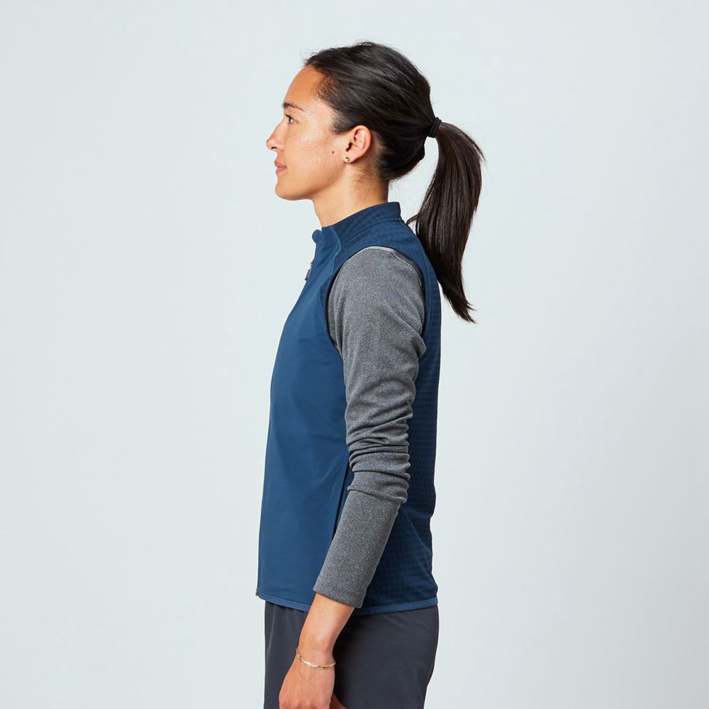 Coupe-Vent sans Manche Altra Trail Bleu Marine Femme | AJE-80317209