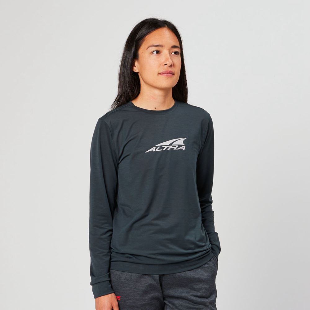 T-Shirt Altra Everyday Performance Long Sleeve Noir Femme | FCL-21218043