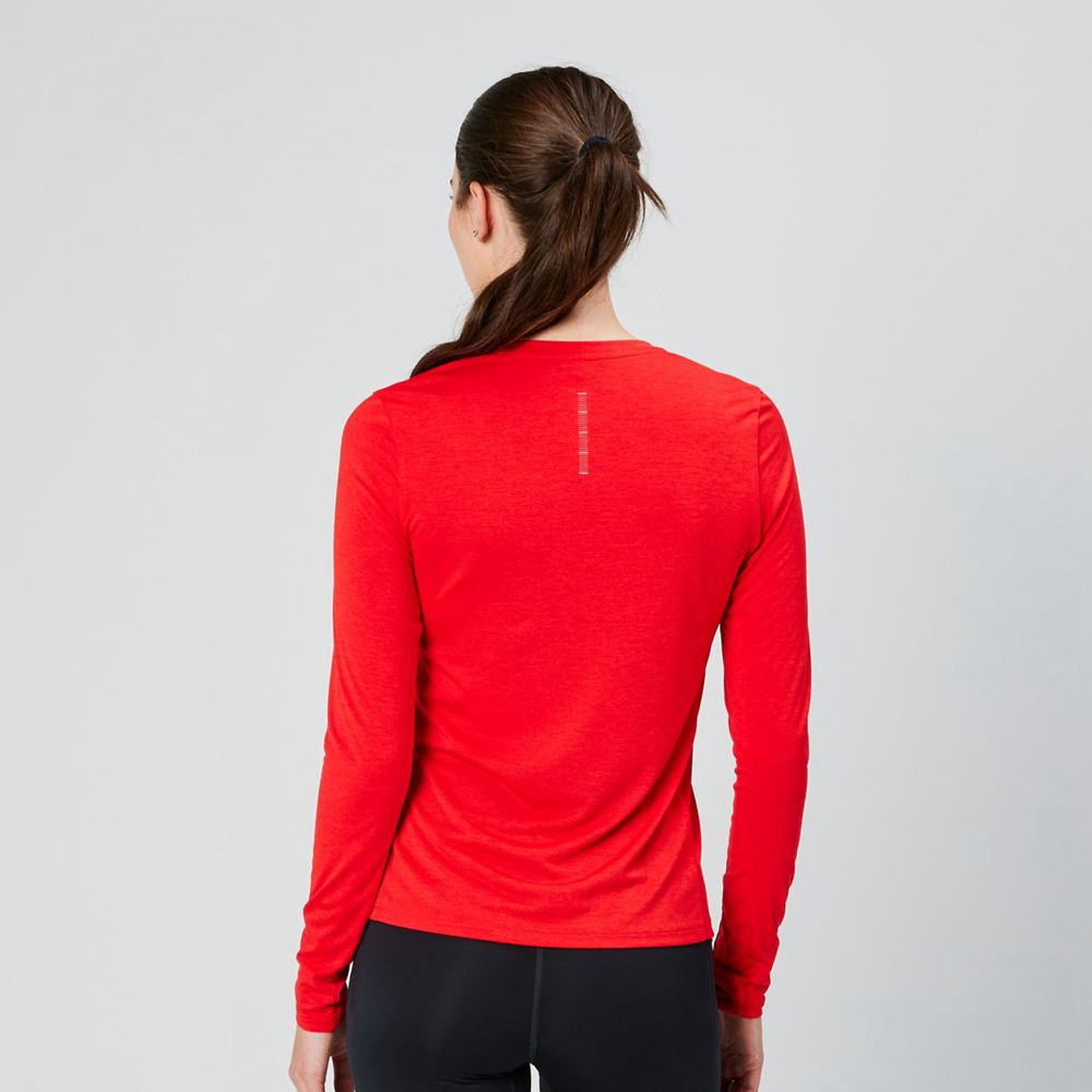 T-Shirt Altra Core Long Sleeve Rouge Femme | KEI-48592252