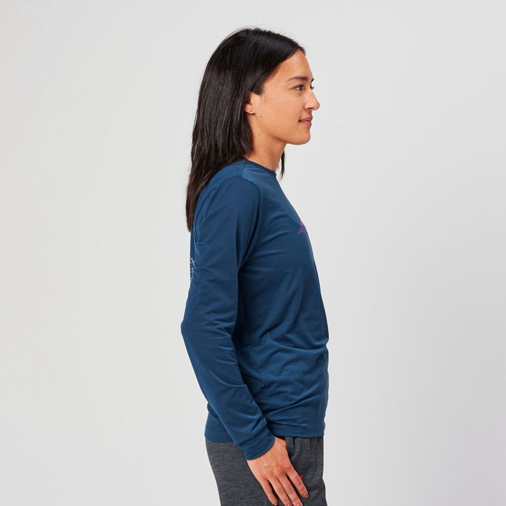 T-Shirt Altra Everyday Performance Long Sleeve Bleu Marine Femme | LIX-47484747