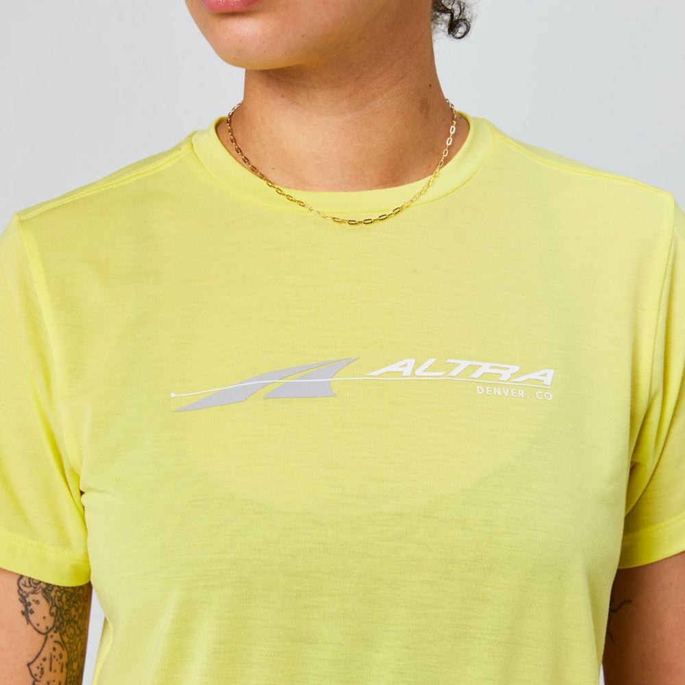 T-Shirt Altra Everyday Performance Short Sleeve Jaune Femme | ORM-52203409