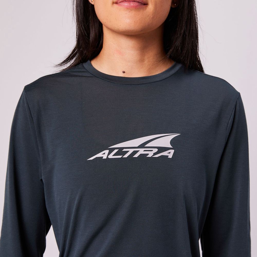 T-Shirt Altra Everyday Performance Long Sleeve Noir Femme | FCL-21218043