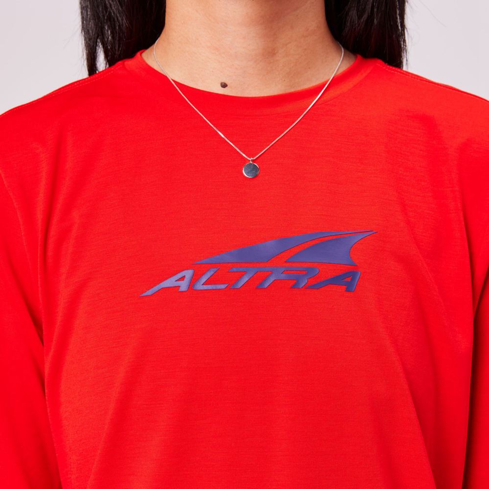 T-Shirt Altra Everyday Performance Long Sleeve Rouge Femme | VIU-81504333