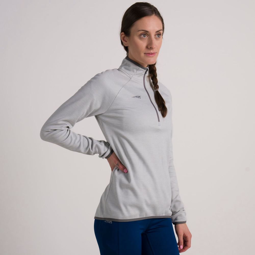 Pulls De Golf Altra Core 1/2 Zip Grise Femme | SCN-69637761