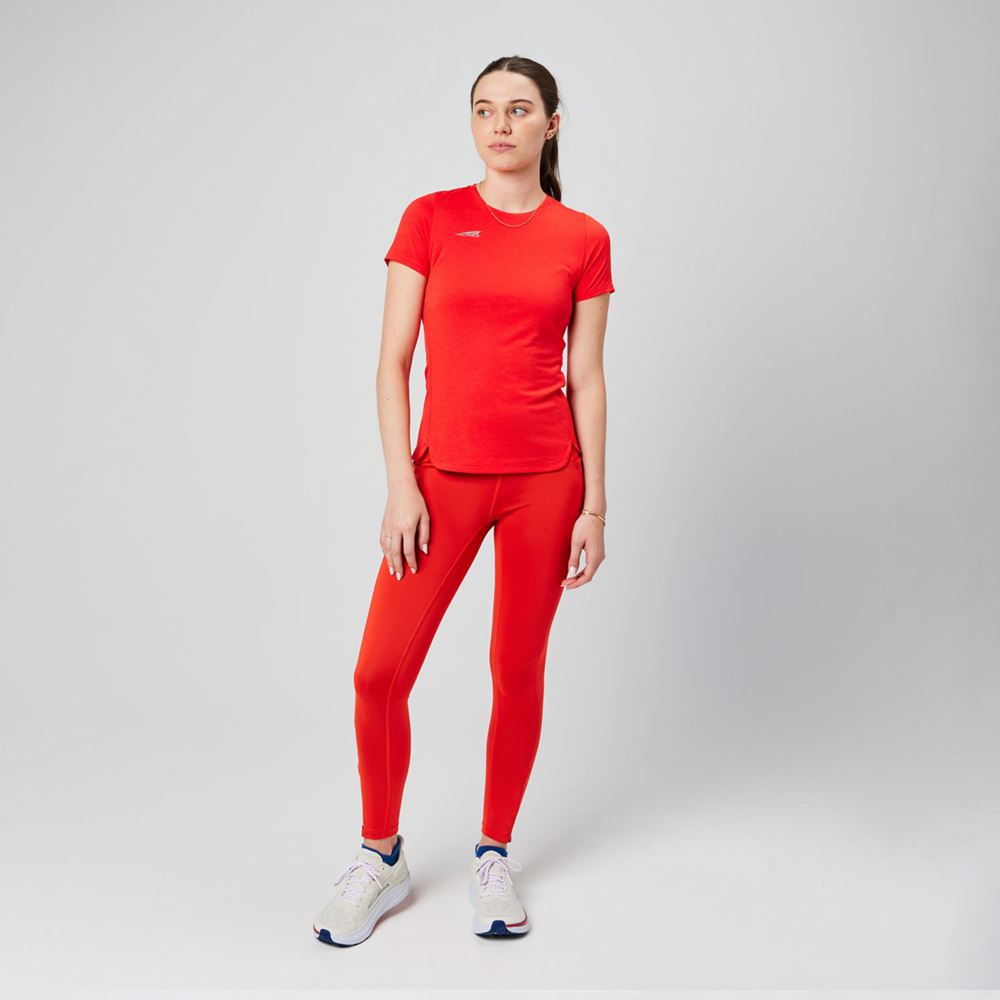 Leggings Altra Core Crop Rouge Femme | EUW-90484667