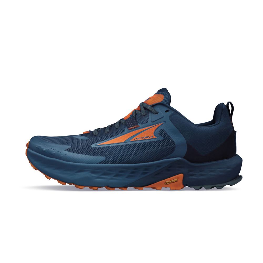 Chaussure Trail Running Altra Timp 5 Bleu Orange Homme | EAI-32915911