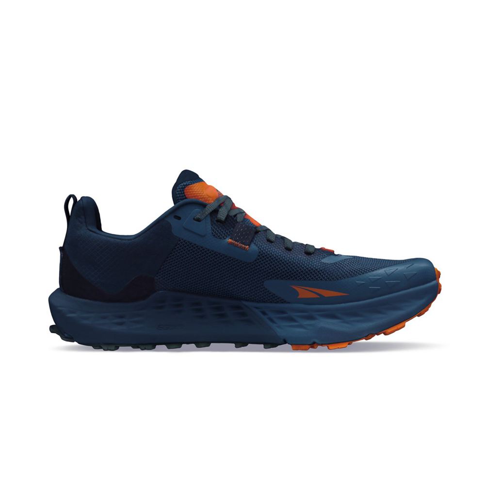 Chaussure Trail Running Altra Timp 5 Bleu Orange Homme | EAI-32915911