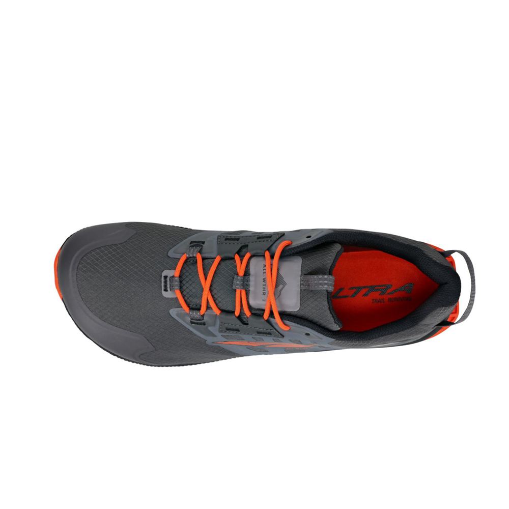 Chaussure Trail Running Altra Lone Peak ALL-WTHR Low 2 Grise Orange Homme | OLM-80085973