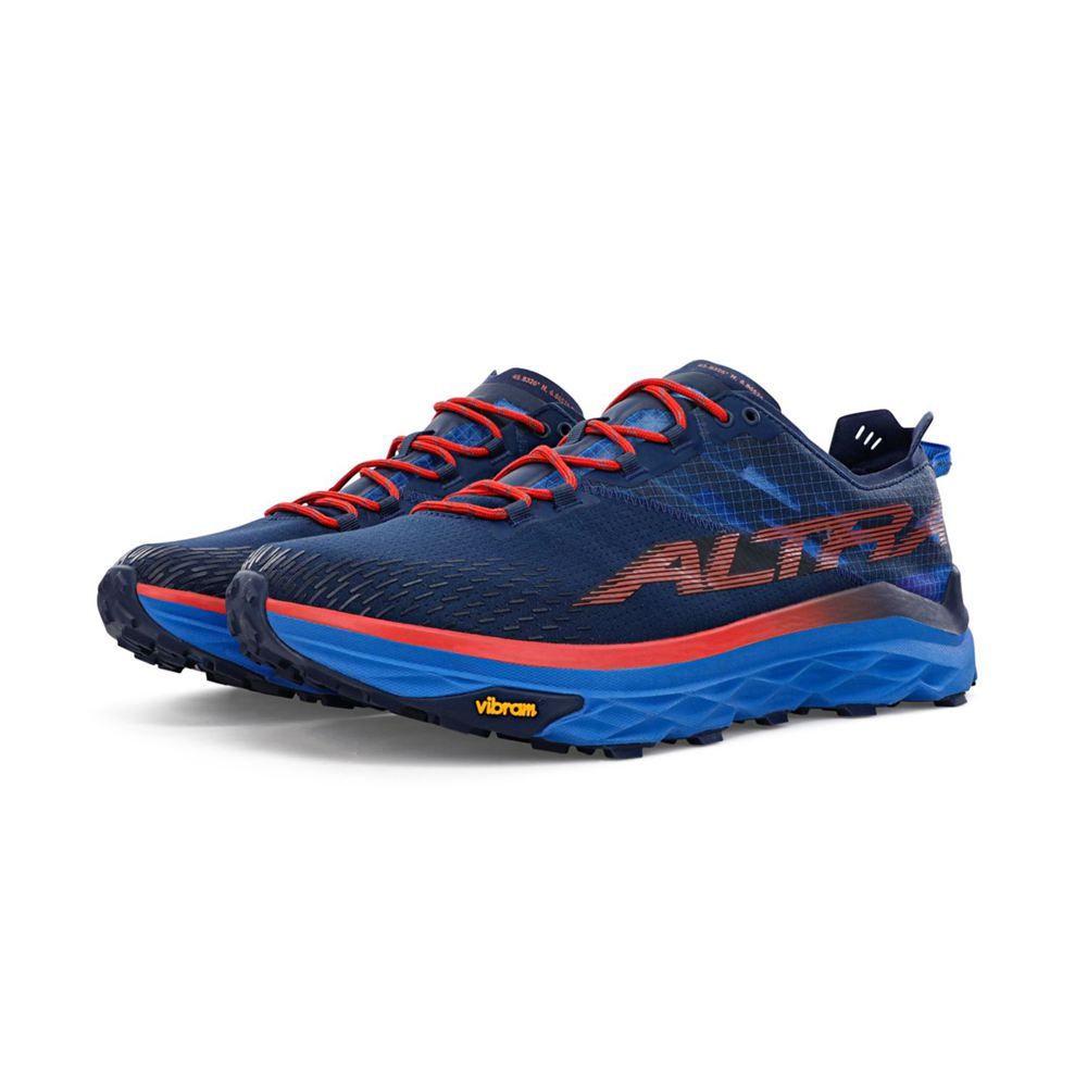 Chaussure Trail Running Altra Mont Blanc Bleu Rouge Homme | DCG-05501955