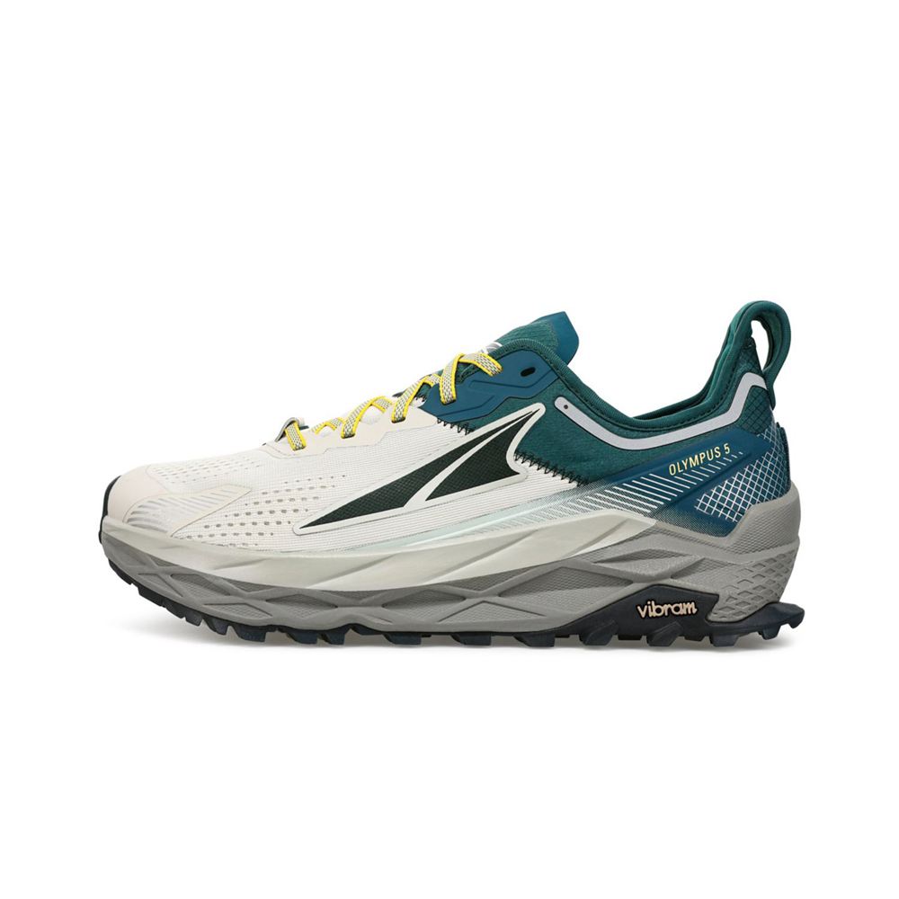 Chaussure Trail Running Altra Olympus 5 Grise Vert Homme | RUI-13616176