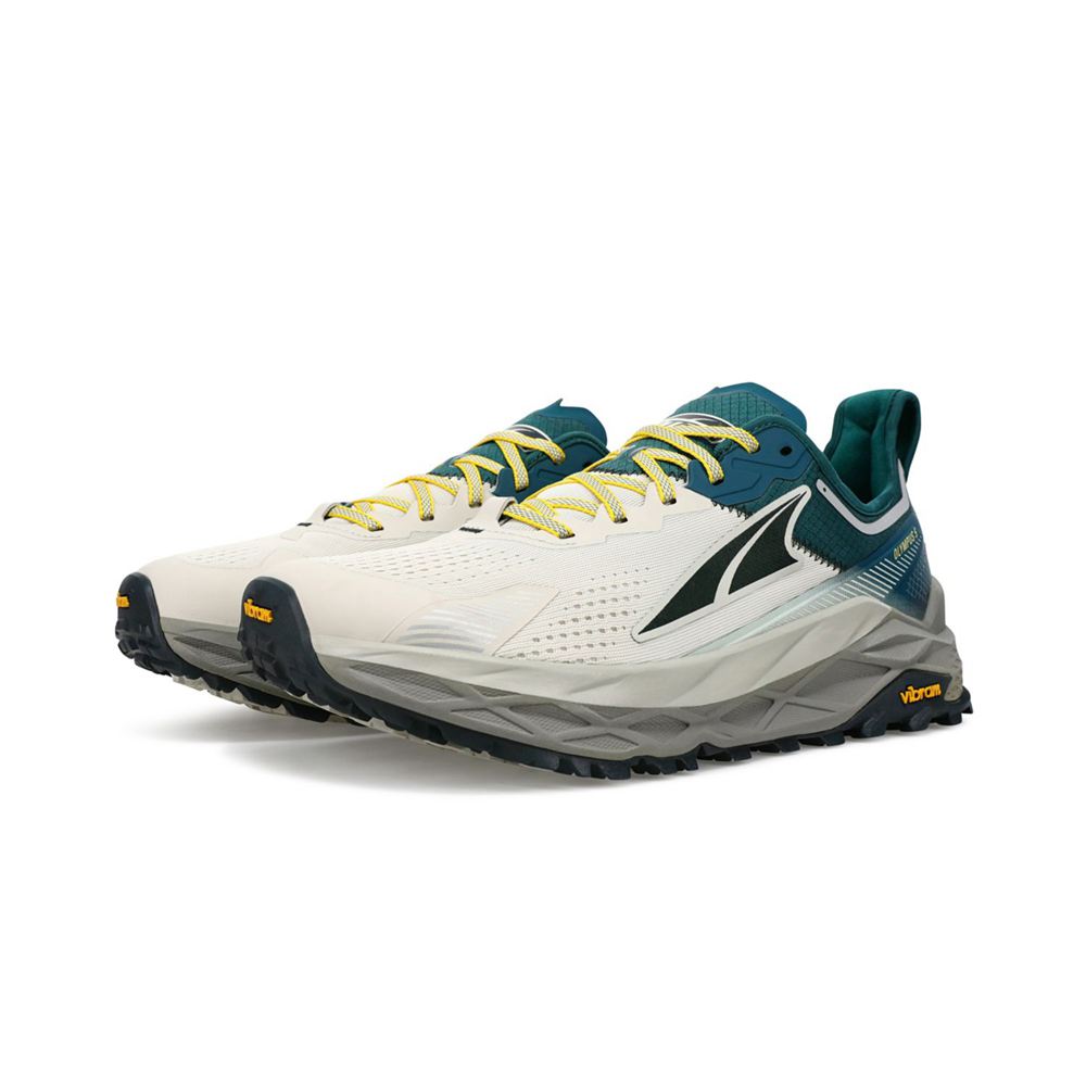 Chaussure Trail Running Altra Olympus 5 Grise Vert Homme | RUI-13616176