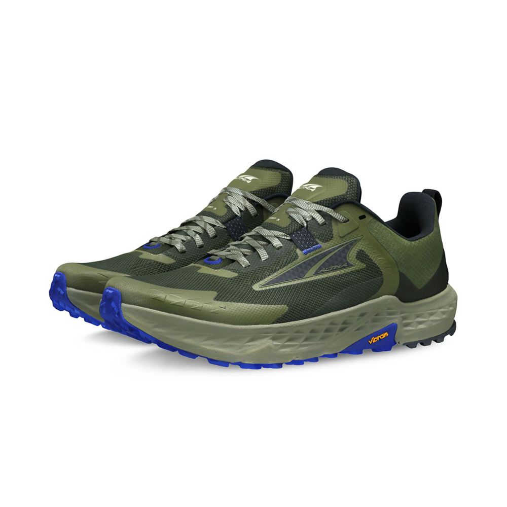 Chaussure Trail Running Altra Timp 5 Vert Olive Homme | XEF-89114096