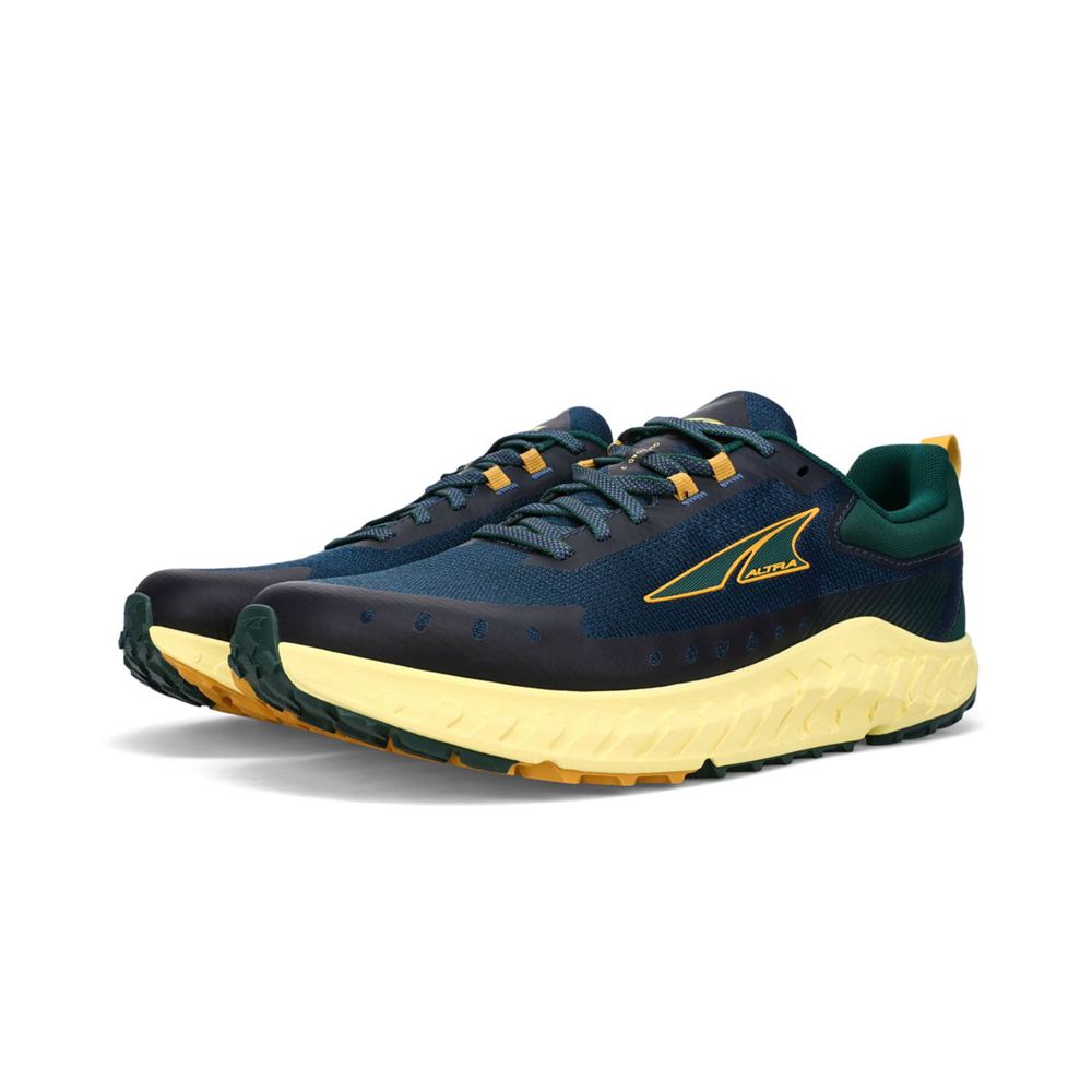 Chaussure Trail Running Altra Outroad 2 Bleu Jaune Homme | ZXP-32251443