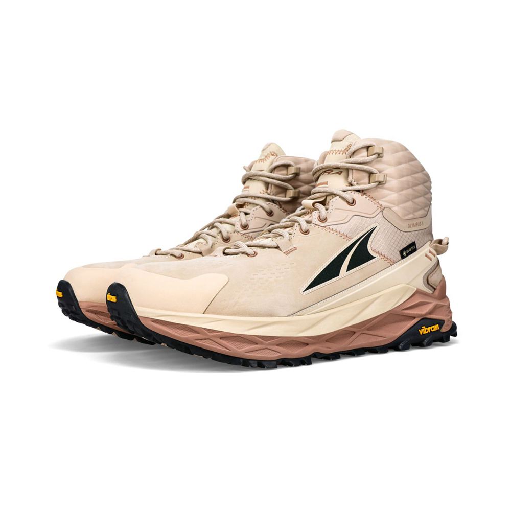 Chaussure Trail Running Altra Olympus 5 Hike Mid GTX Beige Homme | WNM-72584820