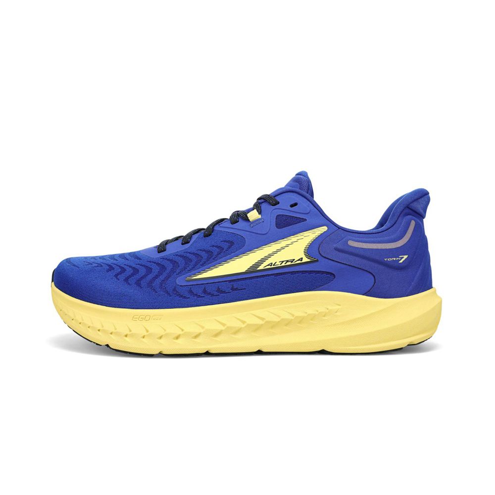 Chaussures Running Route Altra Torin 7 Bleu Jaune Homme | HIL-70439785