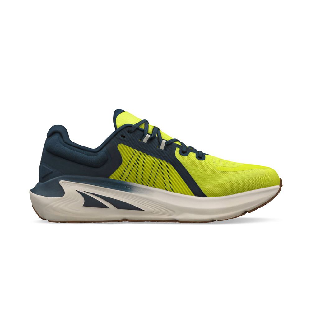 Chaussures Running Route Altra Paradigm 7 Jaune Vert Homme | QQJ-13128231