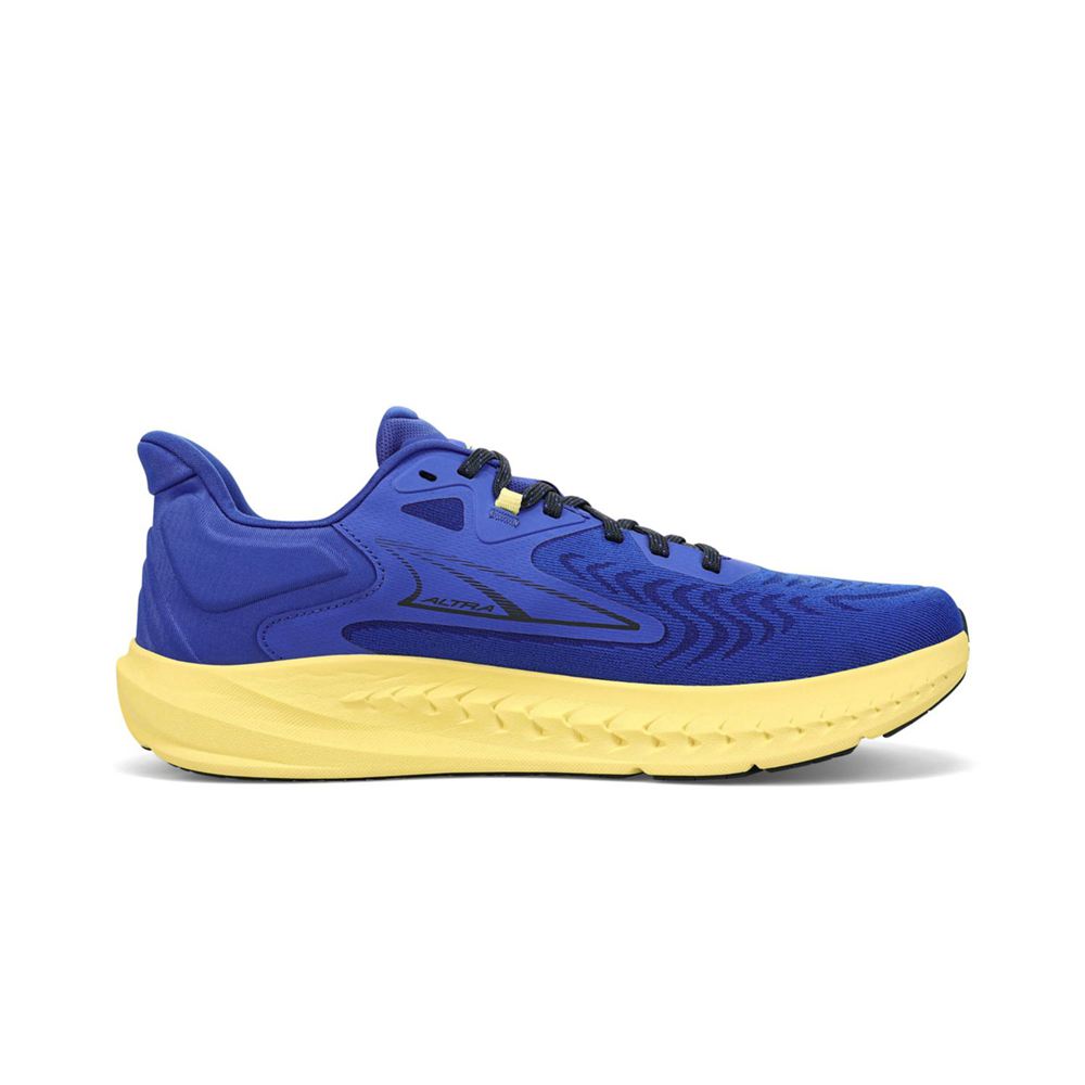 Chaussures Running Route Altra Torin 7 Bleu Jaune Homme | HIL-70439785